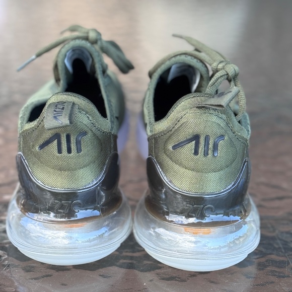 Nike Air Max 270 Olive Green Black Yellw Men/YOUTH 7 or WOMENS 8.5 - Picture 4 of 6